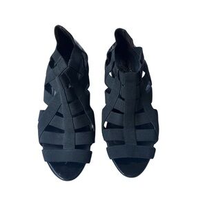 Donald J Pliner - Y2K vintage gladiator strappy cage sandals - black - 6.5